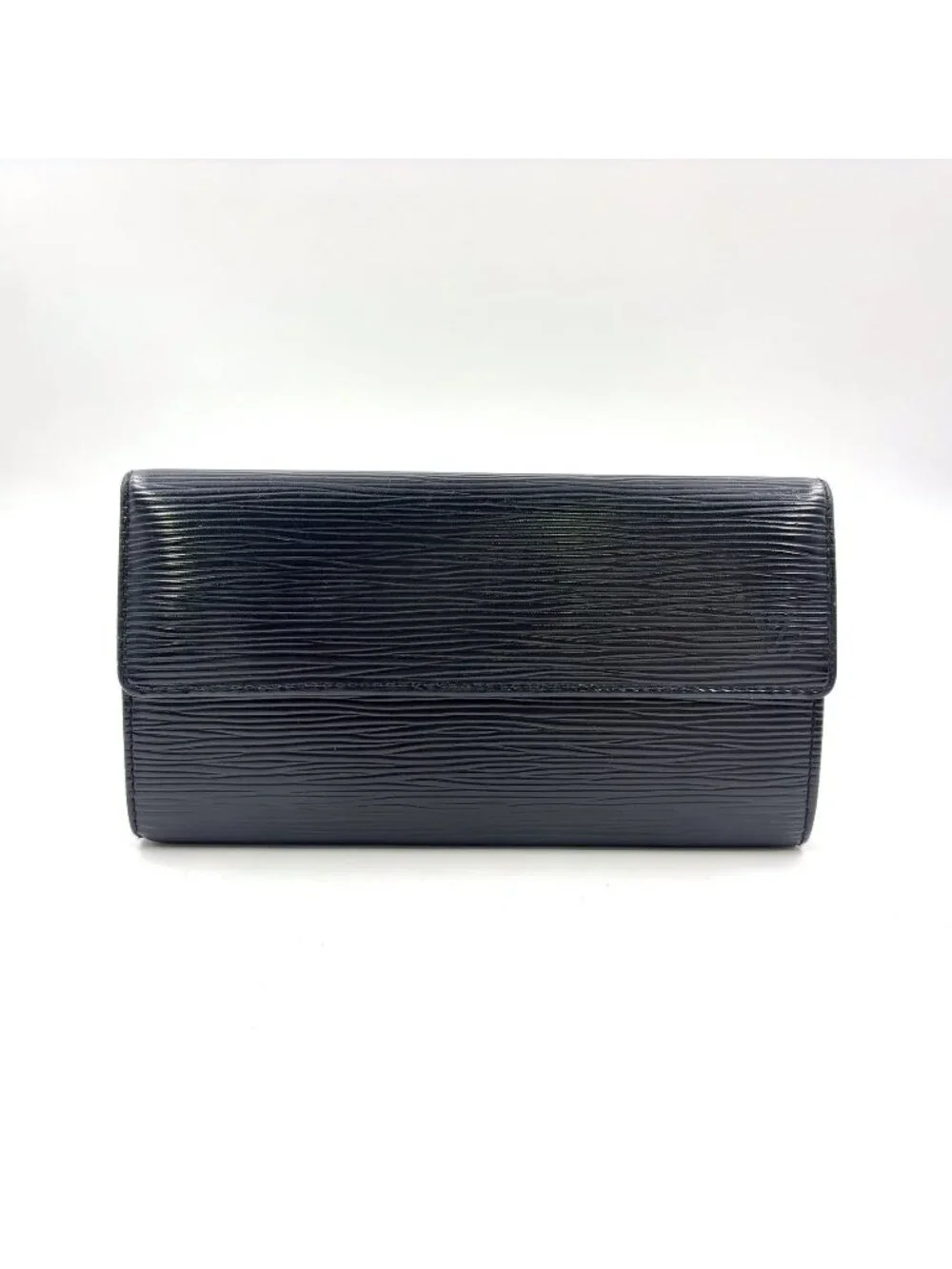 Louis Vuitton Pochette Porte-Monnaie Cles Epi Noir Leather Black Bifold Wallet